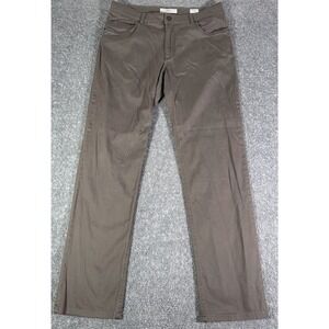 Brax Cooper Fancy Mens Pants 34x32 Gray Stretch Cotton Regular Fit Lightweight